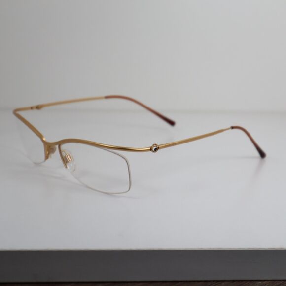 Chanel 2068-B c.263 Gold Half Rim Eyeglasses Frames 55-17-120mm - Picture 1 of 14